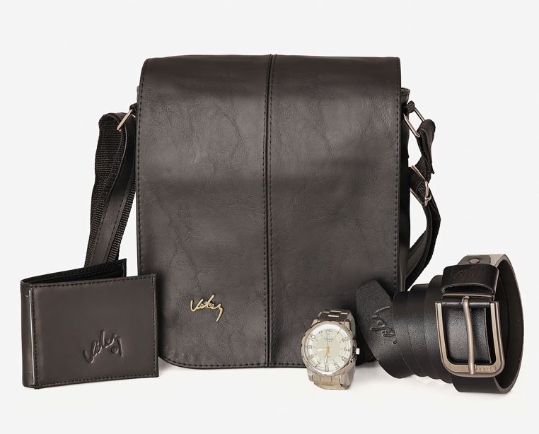 Kit Hombre Exitoso - Carriel 27 cm RELOJ Correa Billetera